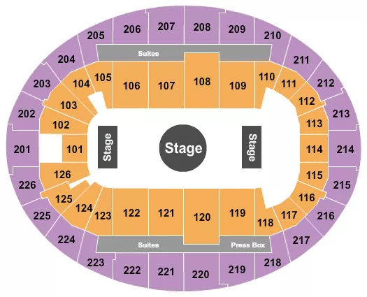 RINGLING BROS CIRCUS Seating Map Seating Chart