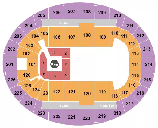 WRESTLING 2 Seating Map Seating Chart