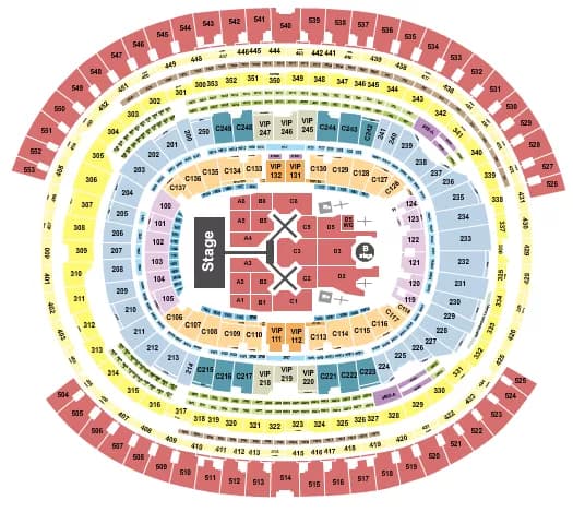 CHRIS BROWN Seating Map Seating Chart
