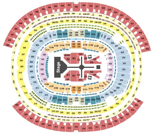 THE WEEKND Seating Map Seating Chart