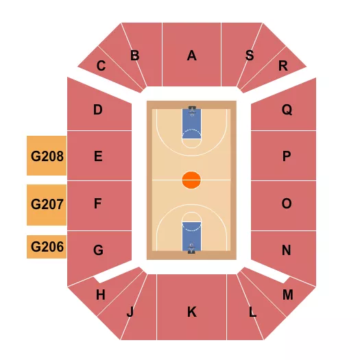 BASKETBALL Seating Map Seating Chart