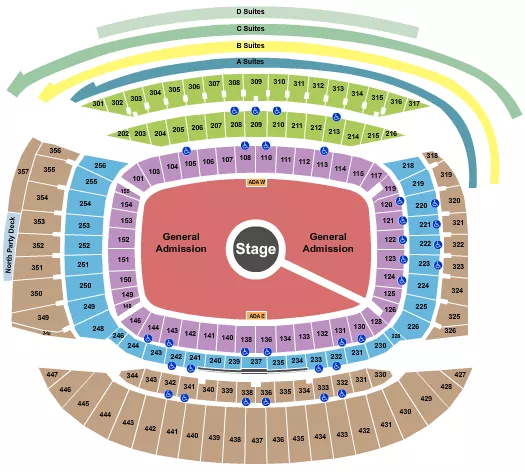 KANYE WEST Seating Map Seating Chart