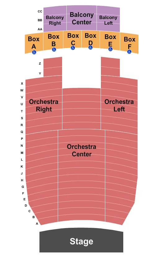 ENDSTAGE Seating Map Seating Chart