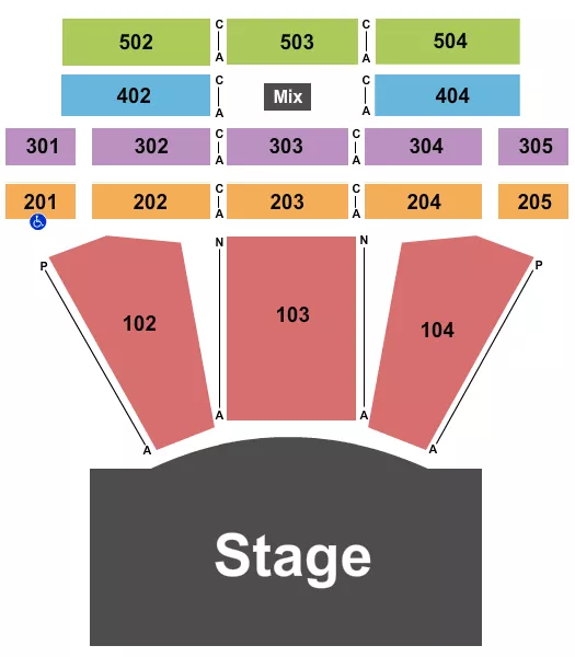 SOUND WAVES AT HARD ROCK HOTEL CASINO ATLANTIC CITY ENDSTAGE 4 Seating Map Seating Chart