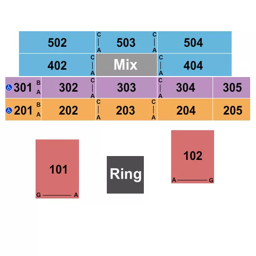 SOUND WAVES AT HARD ROCK HOTEL CASINO ATLANTIC CITY BOXING Seating Map Seating Chart