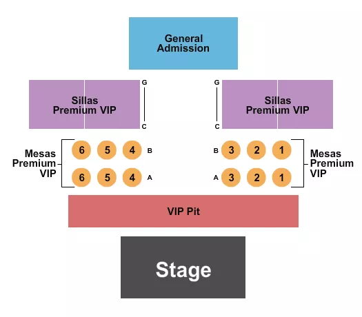 END STAGE Seating Map Seating Chart
