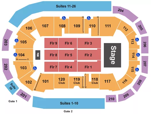 ENDSTAGE 5 Seating Map Seating Chart