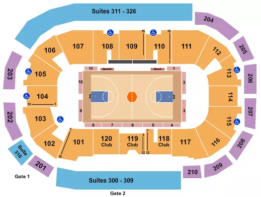 HARLEM GLOBETROTTER Seating Map Seating Chart