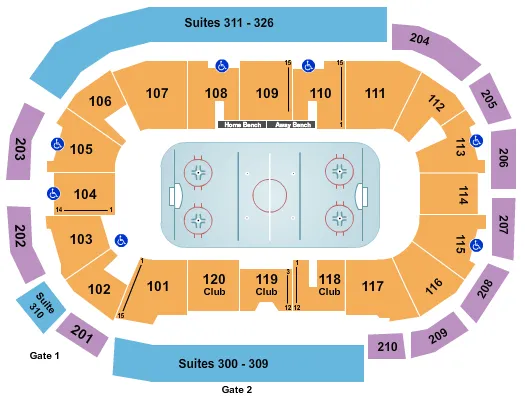 HOCKEY Seating Map Seating Chart