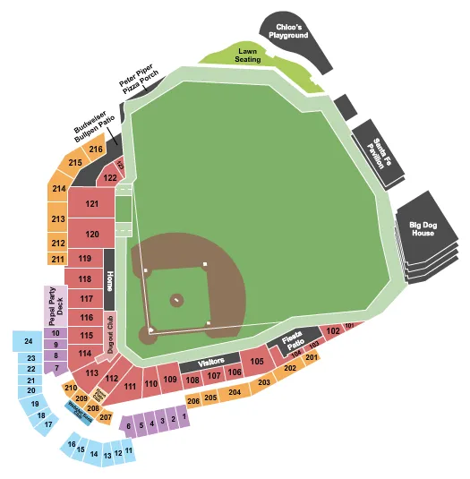BASEBALL Seating Map Seating Chart