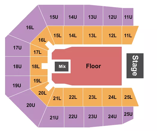 5 SECONDS OF SUMMER Seating Map Seating Chart