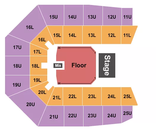 HALF HOUSE GA FLOOR Seating Map Seating Chart