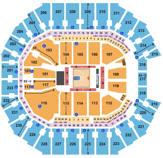 BASKETBALL BIG3 Seating Map Seating Chart
