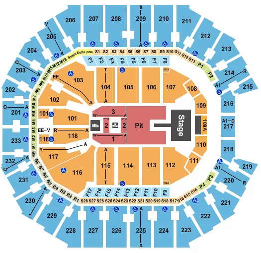 ALEX WARREN Seating Map Seating Chart
