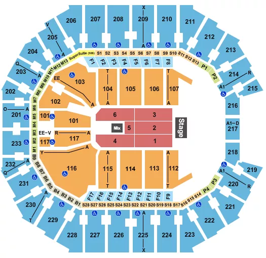 ENDSTAGE 4 Seating Map Seating Chart