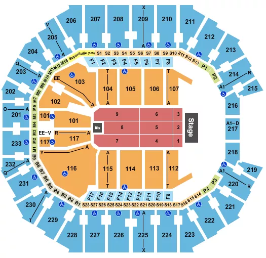 ENDSTAGE 5 Seating Map Seating Chart