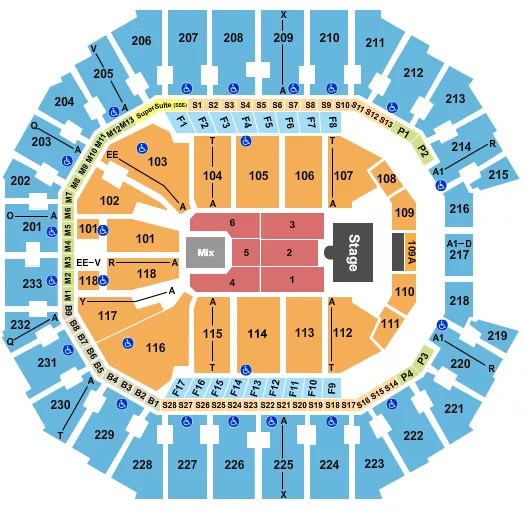 ENDSTAGE 6 Seating Map Seating Chart