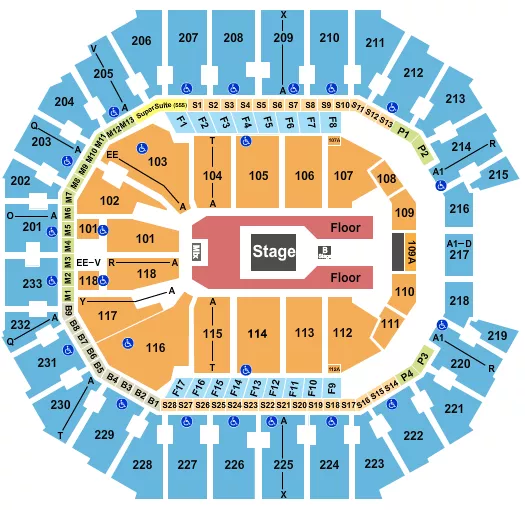 FORREST FRANK Seating Map Seating Chart