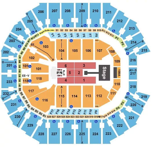 SUMMER WALKER Seating Map Seating Chart
