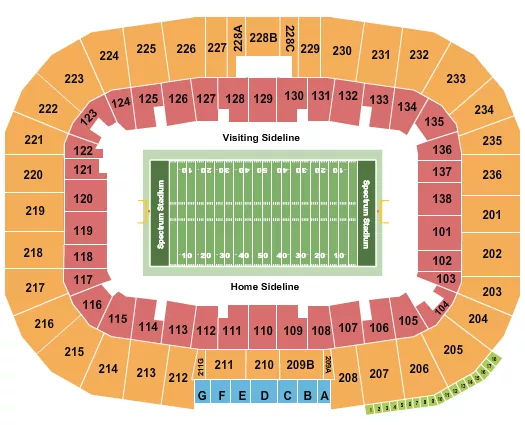 FOOTBALL 3 Seating Map Seating Chart