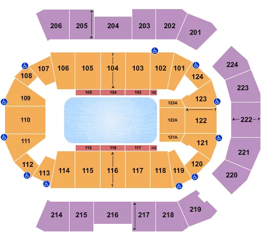 DISNEY ON ICE Seating Map Seating Chart