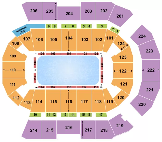 STARS ON ICE Seating Map Seating Chart
