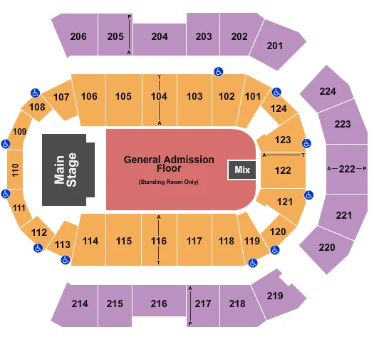 ENDSTAGE GA FLR 3 Seating Map Seating Chart