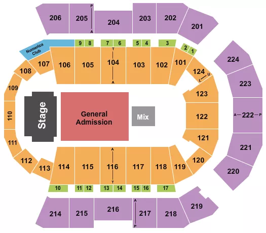 GA FLOOR 2 Seating Map Seating Chart