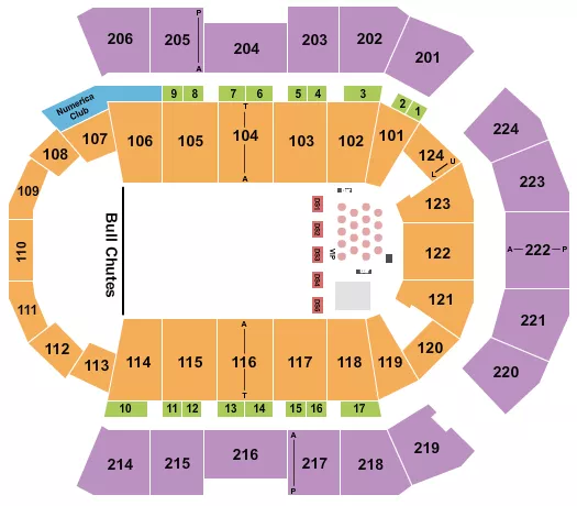ROCKY MOUNTAIN RODEO Seating Map Seating Chart
