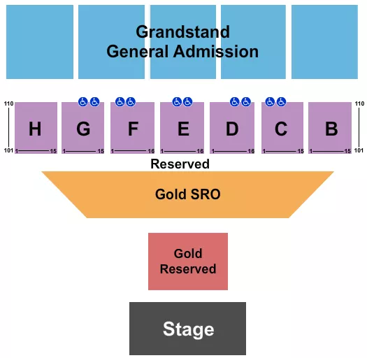 SPOKANE COUNTY FAIR EXPO CENTER ENDSTAGE 4 Seating Map Seating Chart