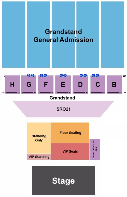 SPOKANE COUNTY FAIR EXPO CENTER ENDSTAGE 5 Seating Map Seating Chart
