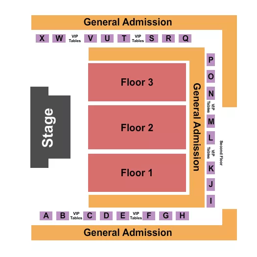 ENDSTAGE Seating Map Seating Chart