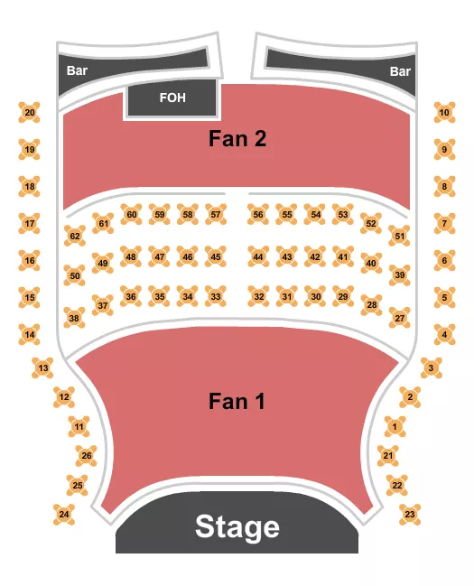 FAN 1 FAN 2 VIP Seating Map Seating Chart