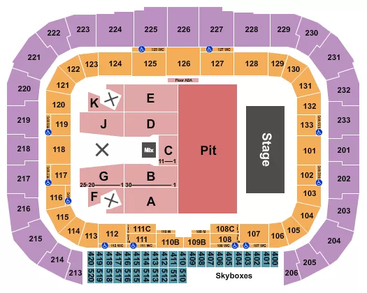 IRON MAIDEN Seating Map Seating Chart
