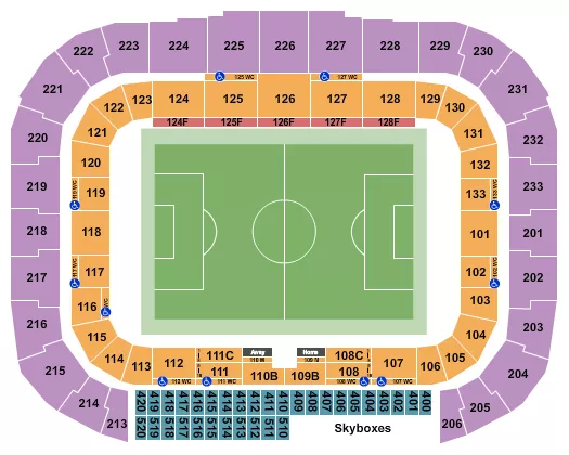 SOCCER Seating Map Seating Chart