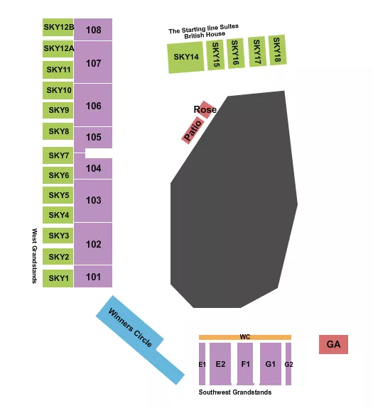 RESERVED VIP Seating Map Seating Chart