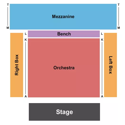 END STAGE Seating Map Seating Chart