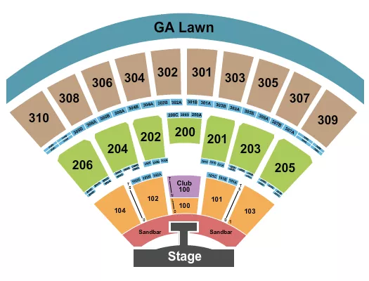 KENNY CHESNEY Seating Map Seating Chart