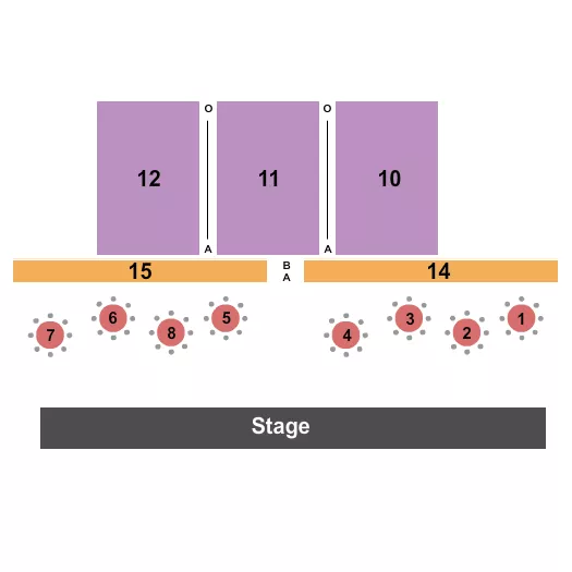 ENDSTAGE RESERVED TABLES Seating Map Seating Chart