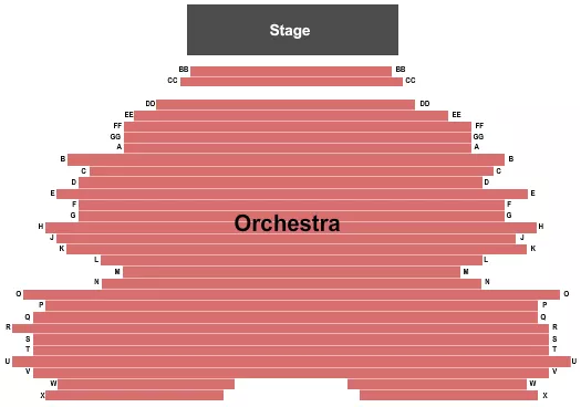 END STAGE Seating Map Seating Chart