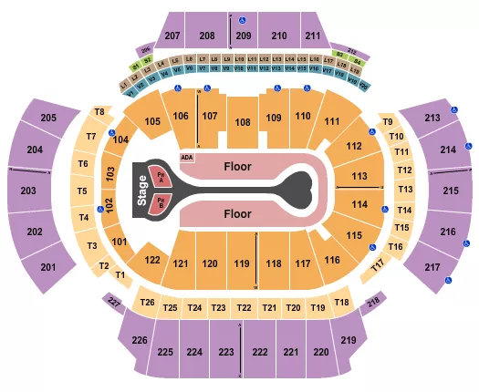 STATE FARM ARENA GA BENSON BOONE Seating Map Seating Chart