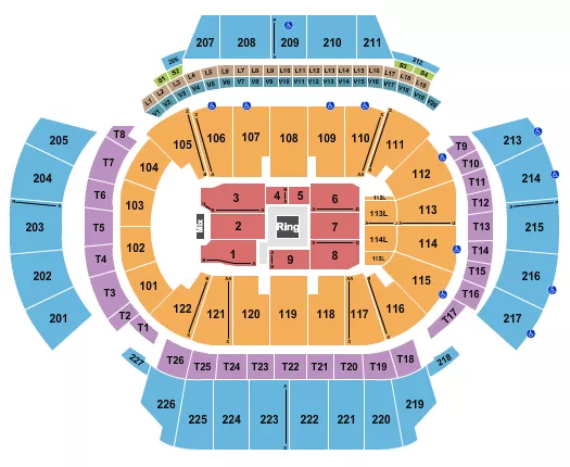 STATE FARM ARENA GA BOXING 3 Seating Map Seating Chart