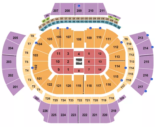STATE FARM ARENA GA CENTER STAGE 3 Seating Map Seating Chart