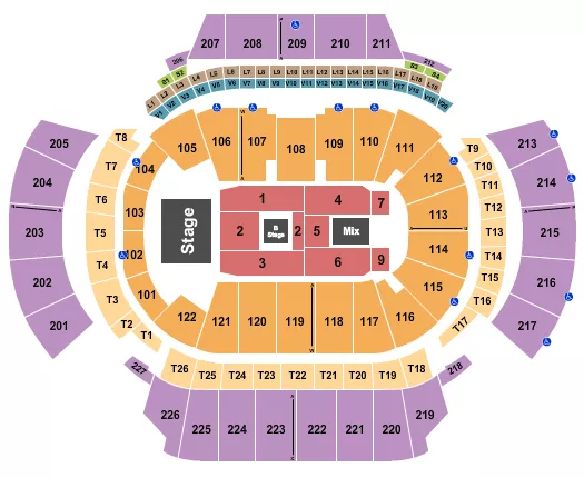 STATE FARM ARENA GA CYNDI LAUPER Seating Map Seating Chart