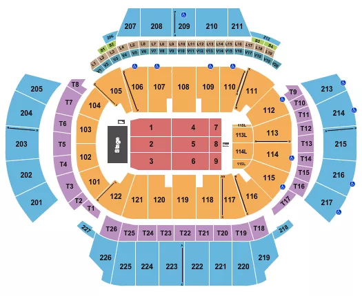 STATE FARM ARENA GA ELEVATION WORSHIP Seating Map Seating Chart