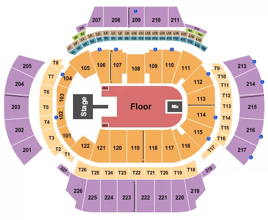 STATE FARM ARENA GA KEN CARSON Seating Map Seating Chart