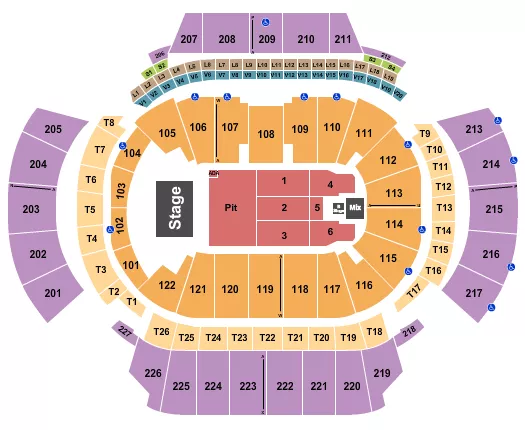STATE FARM ARENA GA MUMFORD SONS Seating Map Seating Chart