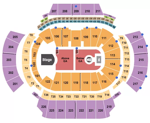 STATE FARM ARENA GA PHOEBE BRIDGERS Seating Map Seating Chart