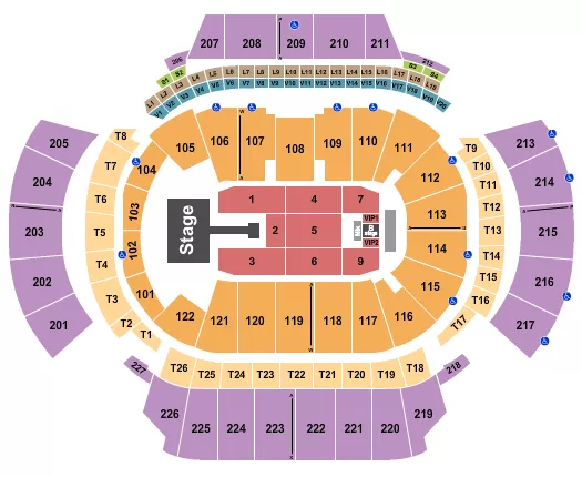 STATE FARM ARENA GA SUMMER WALKER Seating Map Seating Chart