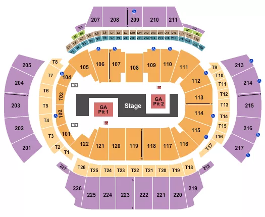 STATE FARM ARENA GA TWICE Seating Map Seating Chart